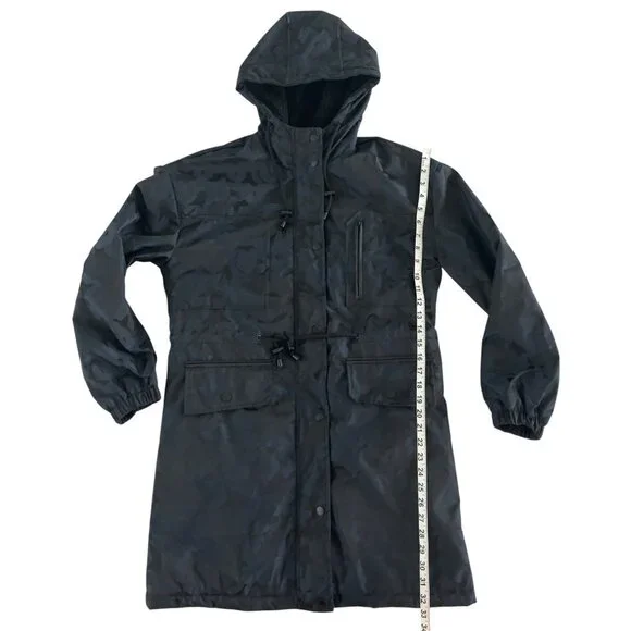 Anthropologie Avec Les Filles Star Camo Jacket Parka Sherpa Lined Long Length S - Picture 9 of 16